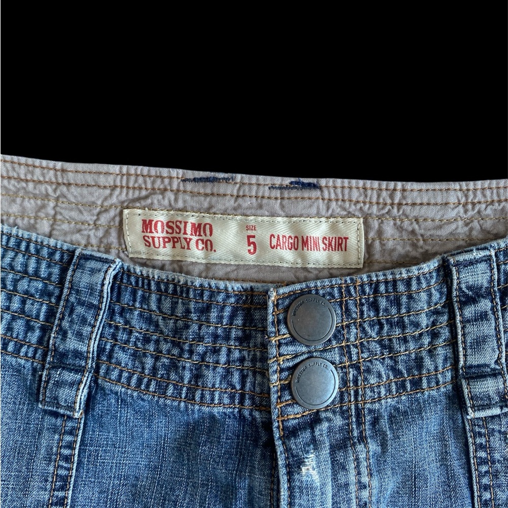 Mossimo Supply Co. Blue Denim Cargo Mini Skirt